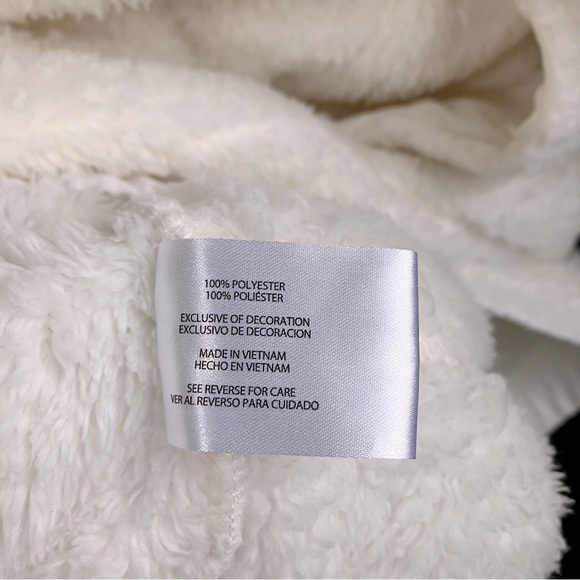 Eddie Bauer Sherpa Pullover Half Snap White Plush Hoodie Women Size XL - Picture 7 of 8